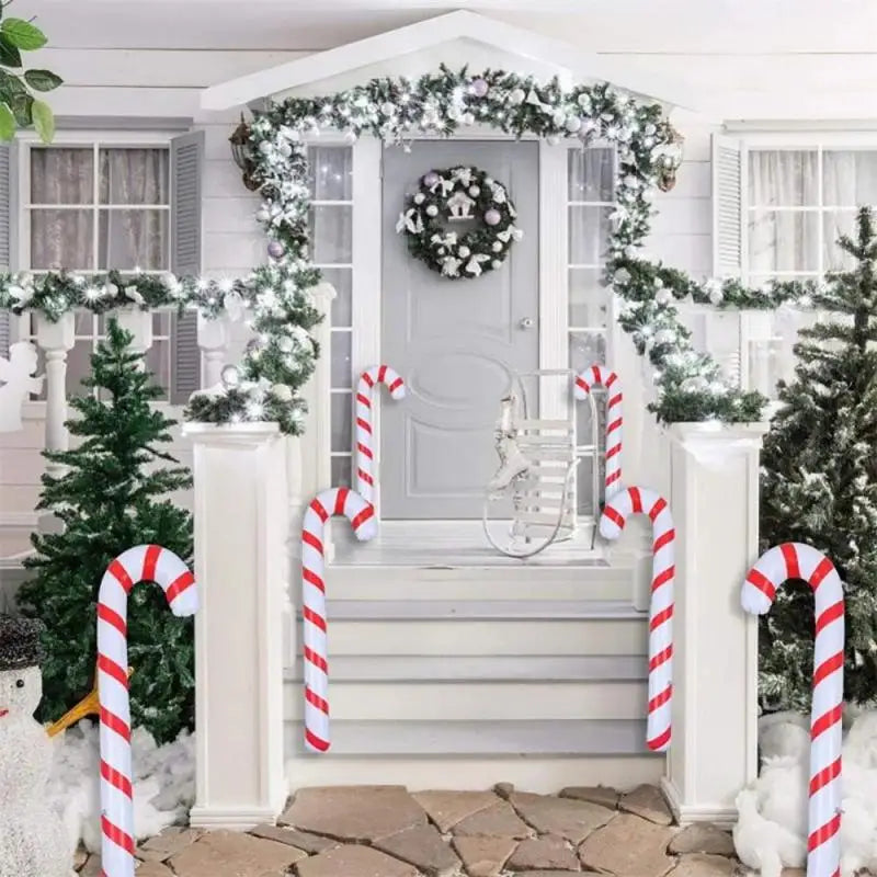 Inflatable Christmas Candy Cane Stick Balloons