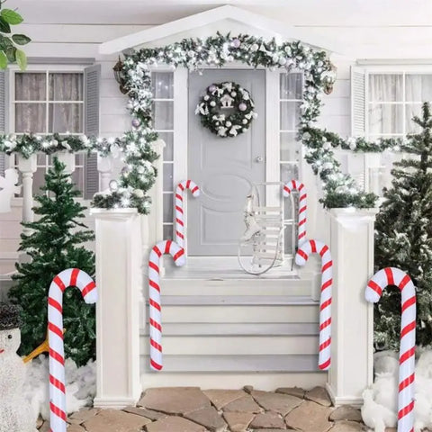 Inflatable Christmas Candy Cane Stick Balloons