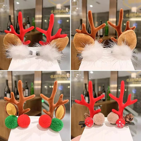 Christmas headpieces hair clips reindeer antlers
