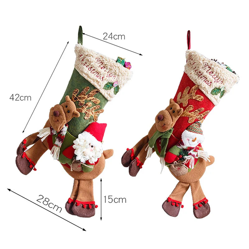 Christmas Stockings Socks Santa Gift Bags