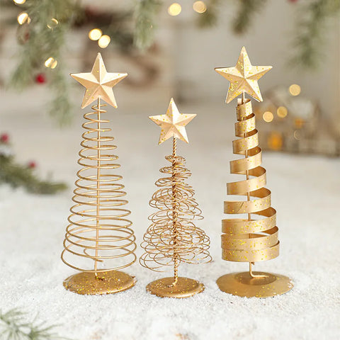 Christmas Decorations Creative Mini Iron Christmas Tree