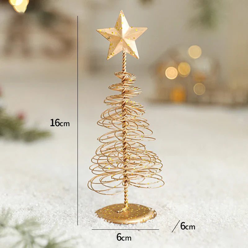 Christmas Decorations Creative Mini Iron Christmas Tree